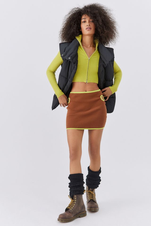 Another Girl Knit Cutout Mini Skirt #4