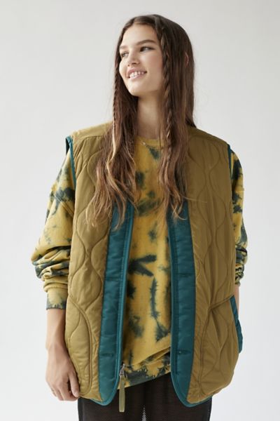 Jackie Reversible Oversized Vest Urban Outfitters Women Clothing Jackets Gilets 