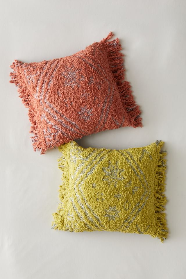Distressed Checkered Throw Pillow #3