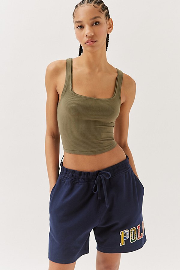 Urban Outfitters Uo Sweet Thing Ribbed Tank Top In Olive