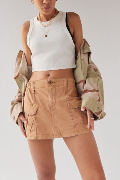【Anyone more】Nook Cargo Mini Skirt Anyone more】Nook Cargo Mini Skirt Cargo mini skirt olive