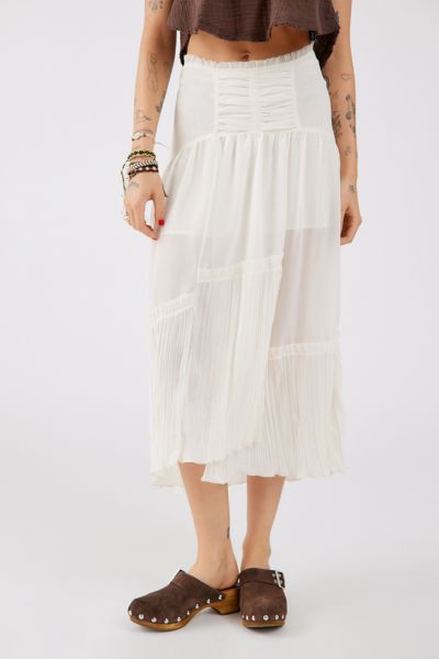 White pleated 2025 skirt urban outfitters