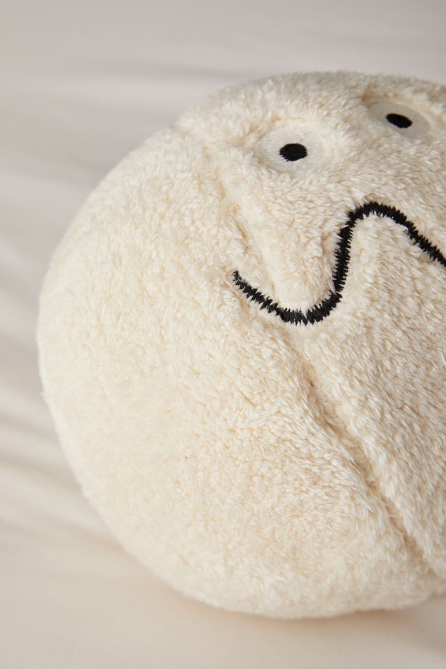 Squiggle Face Sherpa Fleece Throw Pillow #2