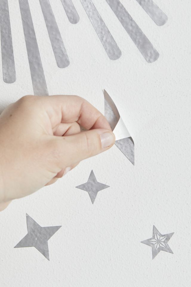 Sunburst Peel And Stick Decals With Circle Mirror #2