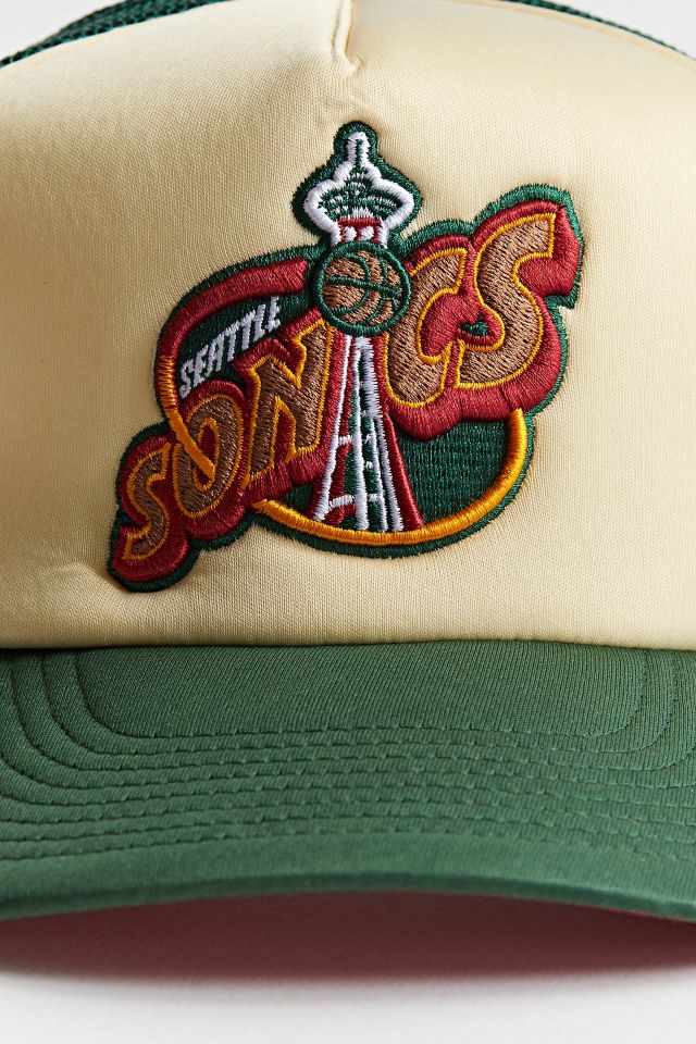  Mitchell & Ness Seattle Supersonics Sonics New Green Era  Snapback Hat Cap : Sports & Outdoors