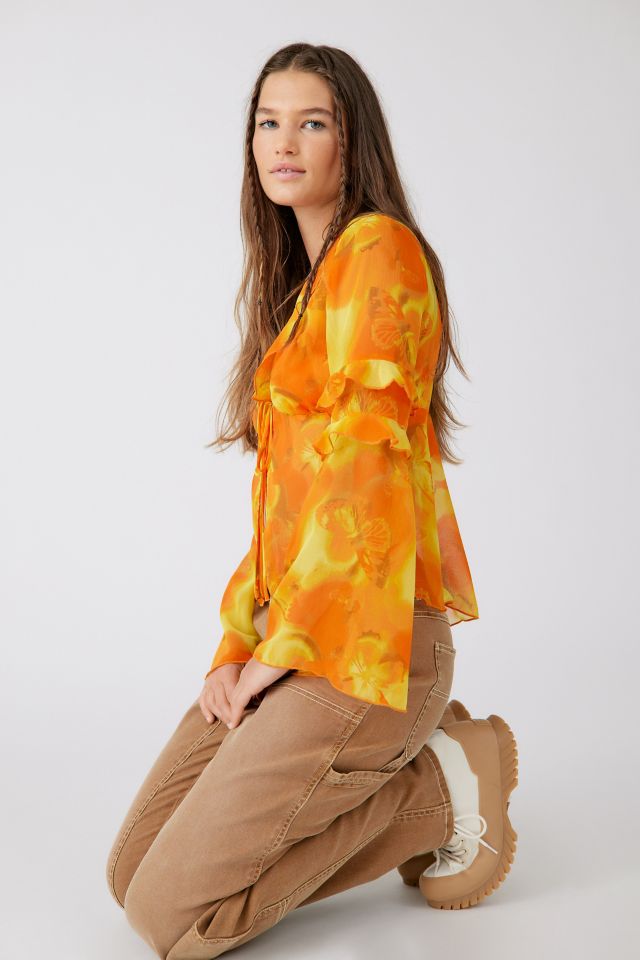 UO Janet Split Hem Blouse #2