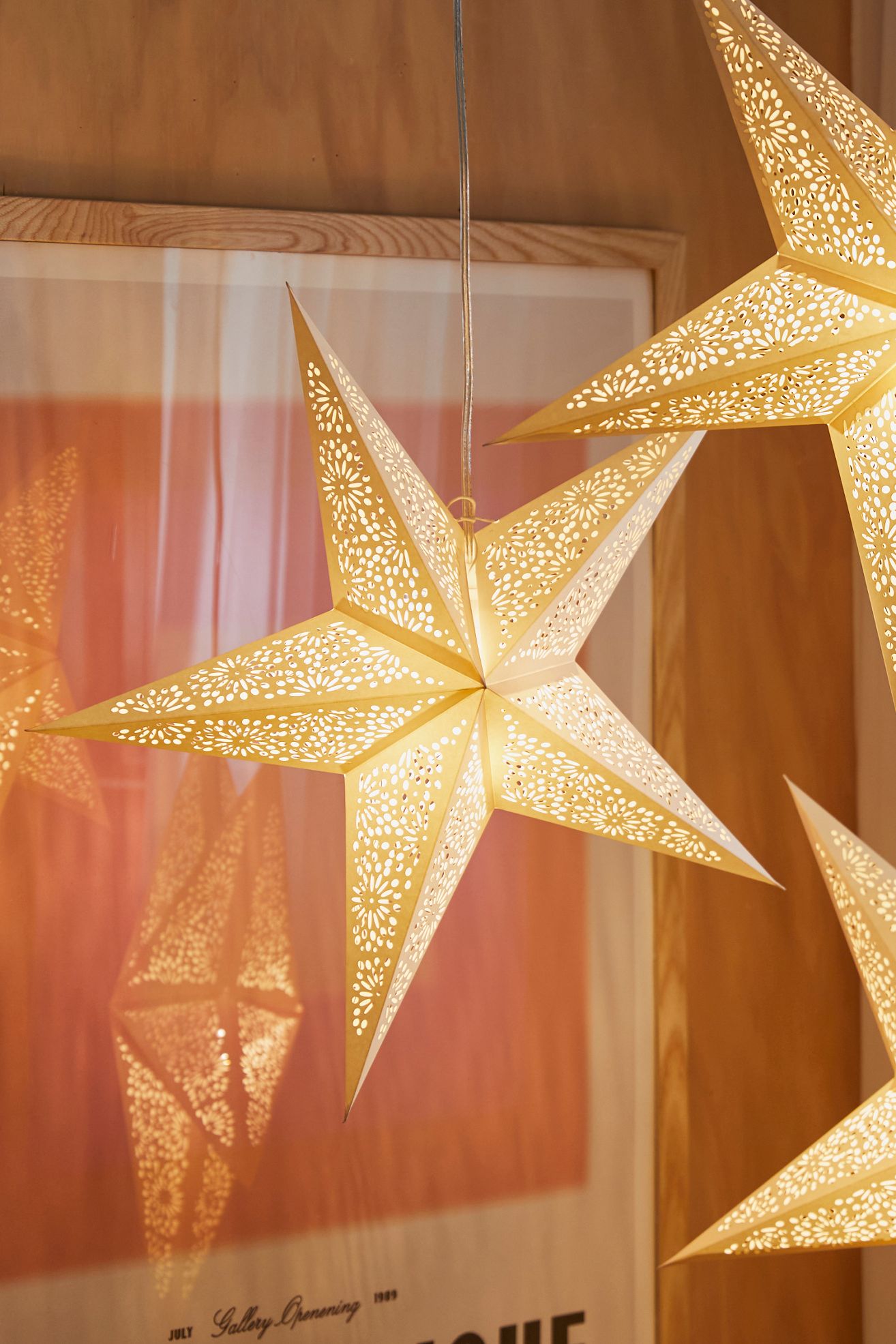 5-Point Star Paper Lantern - White, Regular, ONE SIZE