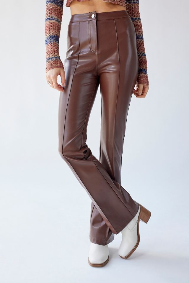 Rare London Faux Leather Seamed Pant | Urban Outfitters