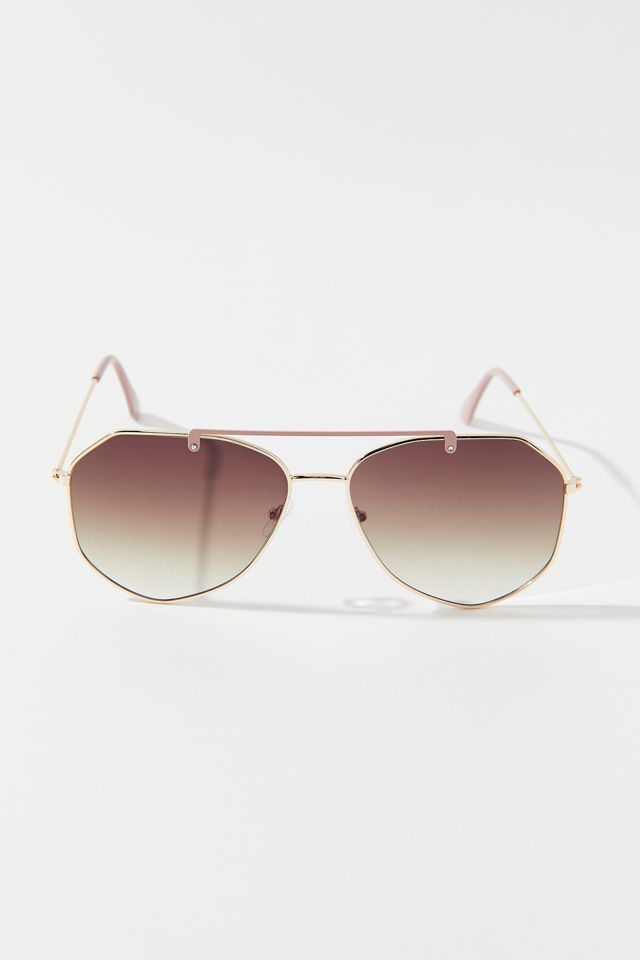Ruby Angled Aviator Sunglasses Urban Outfitters