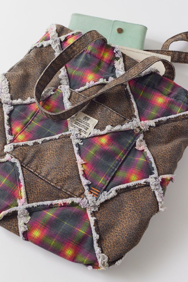 BDG Flannel Patchwork Tote Bag #2
