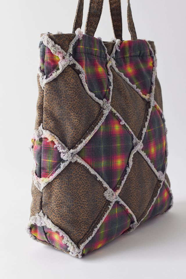 BDG Flannel Patchwork Tote Bag #3