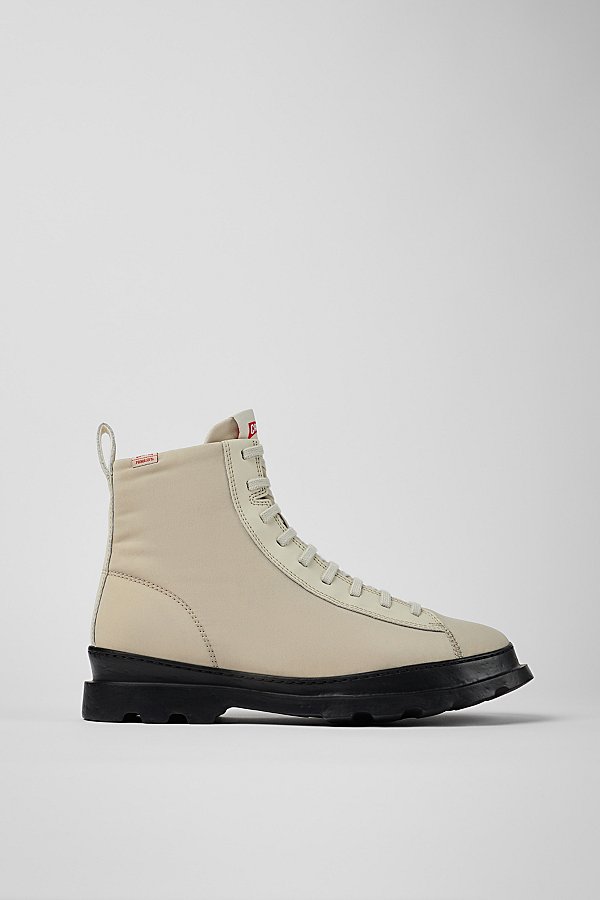 CAMPER BRUTUS ORGANIC CANVAS ANKLE BOOT IN CREAM, MEN'S AT URBAN OUTFITTERS