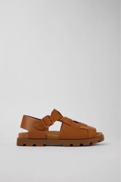 Camper Brutus Fisherman Leather Sandal In Brown, Men's At Urban Outfitters