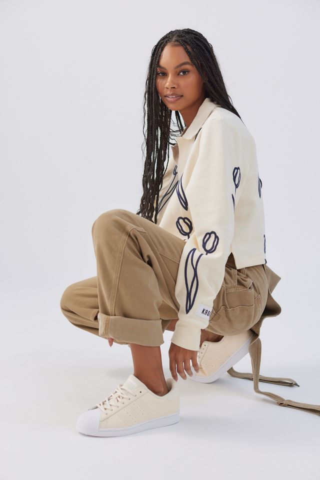 Polo à Manches Longues Coupé Fleur Chainstitch KROST #5