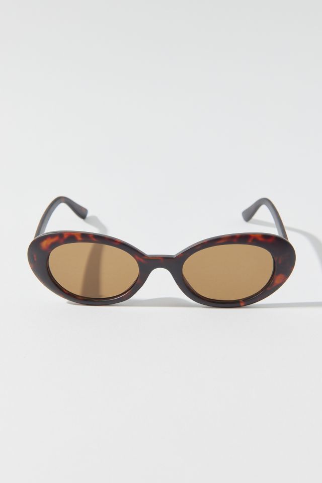 Cassie Angled Oval Sunglasses #1