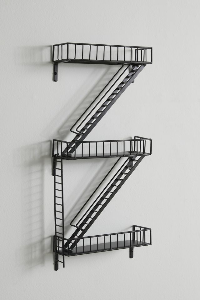 Fire Escape Metal Wall Shelf #2
