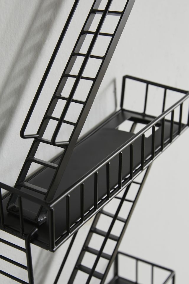 Fire Escape Metal Wall Shelf #3