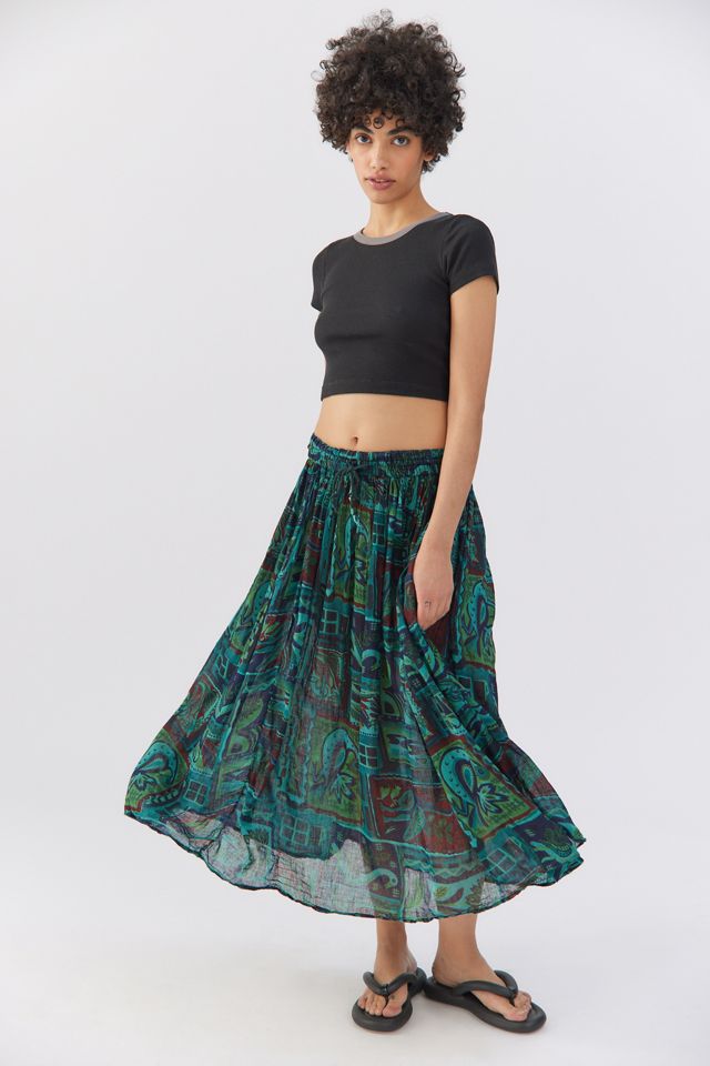 Urban Renewal Remade Overdyed Gauze Maxi Skirt | Urban Outfitters