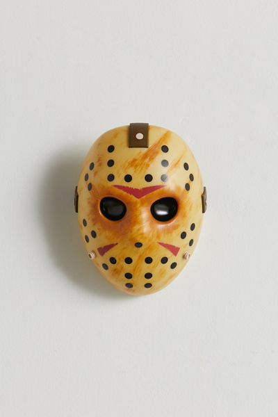 Friday The 13th Men's T-Shirt - Jason Mask With Red Backlight, Mineral Wash Vintage Style Tee - View #6