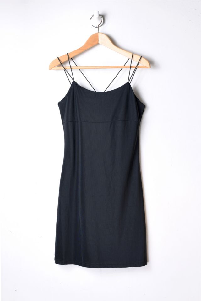 Vintage Y2K Strappy Black Mini Dress | Urban Outfitters