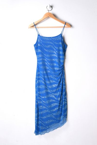 Vintage Y2K Dark Blue Glittered Dress | Urban Outfitters