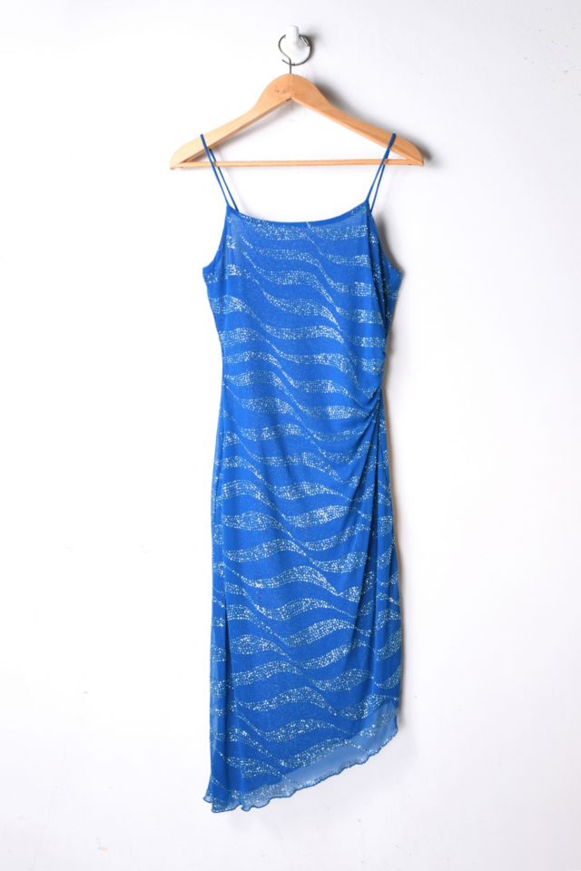 Vintage Y2K Dark Blue Glittered Dress Urban Outfitters