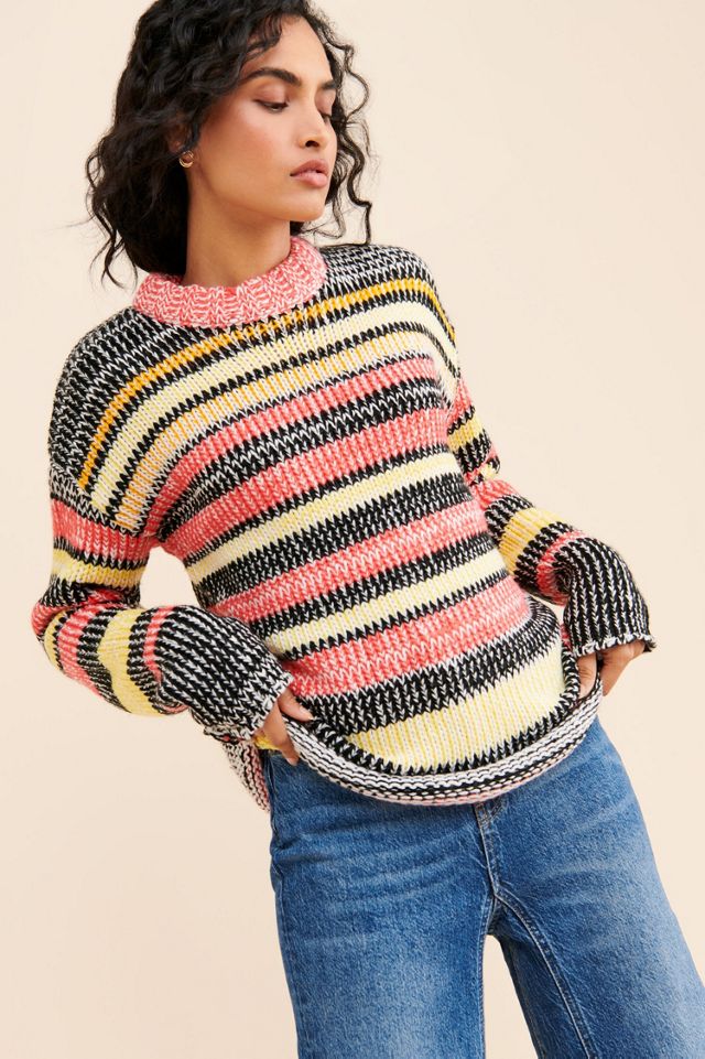 Glamorous Melon Stripes Sweater | Urban Outfitters