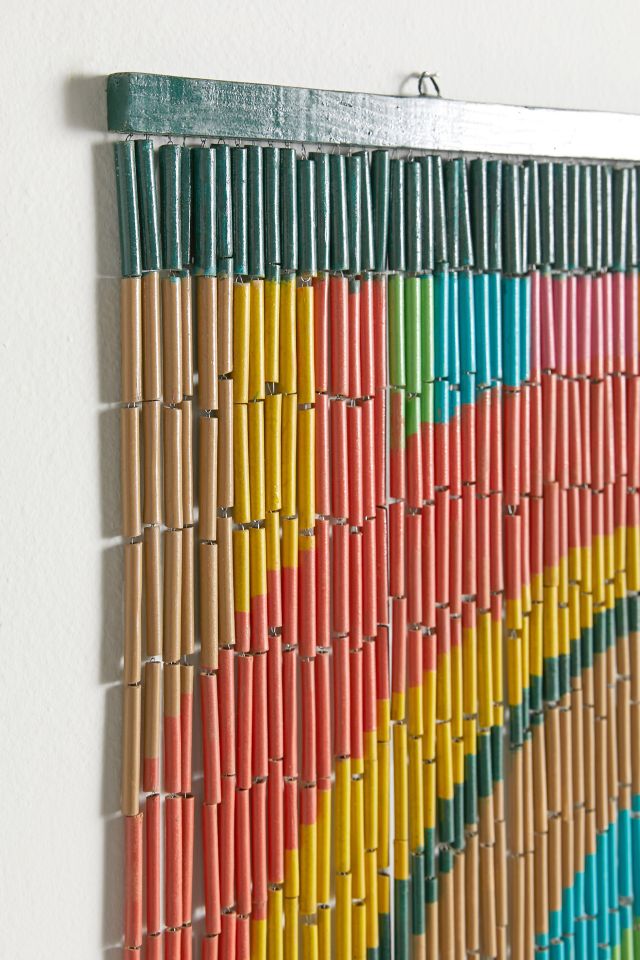 Rainbow Bamboo Beaded Curtain #4