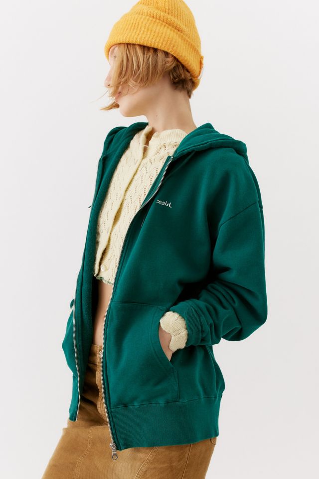 X-Girl Graphic Zip-Up Hoodie Sweatshirt | Urban Outfitters