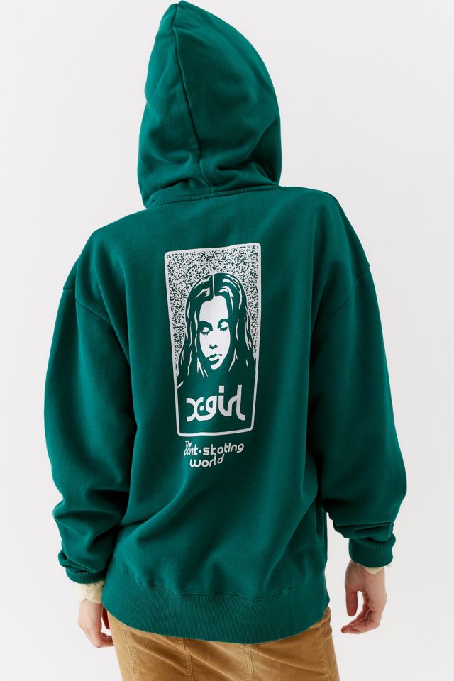 X-Girl Graphic Zip-Up Hoodie Sweatshirt | Urban Outfitters
