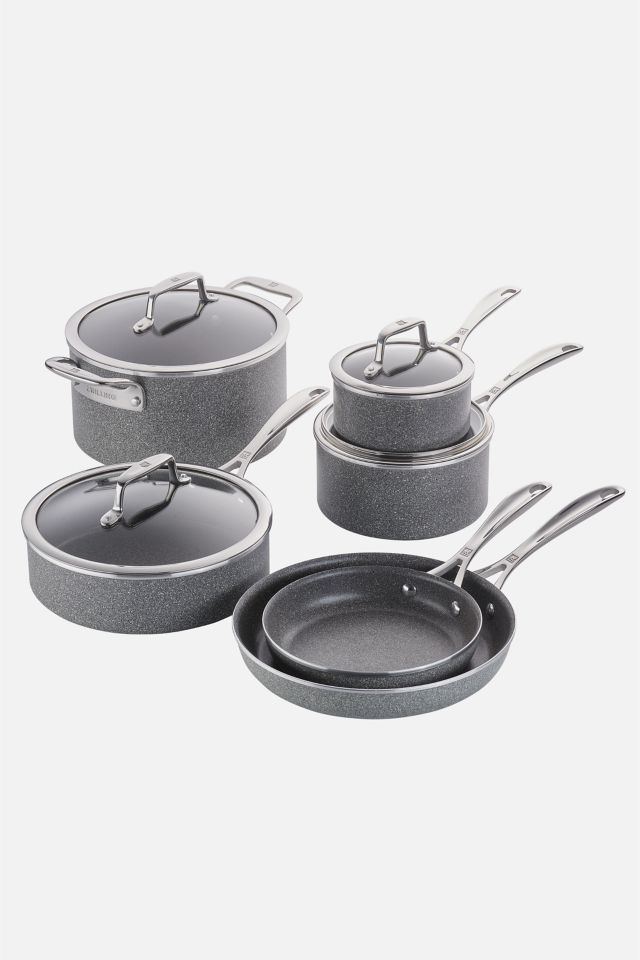 Zwilling Vitale 10-Piece Gray Nonstick Aluminum Cookware Set