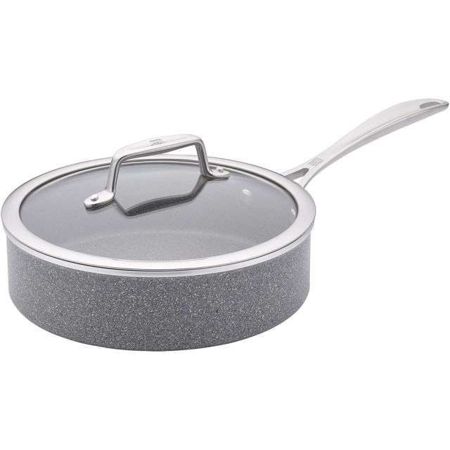 ZWILLING Vitale 3-qt Gray Aluminum Nonstick Saute Pan with Lid