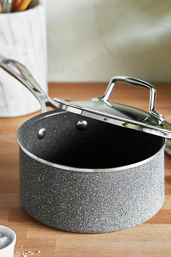 Zwilling Vitale Aluminum Nonstick Speckled Saucepan With Lid