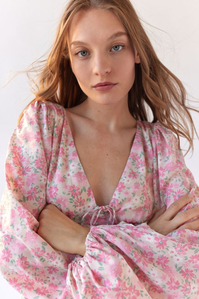 Robe Mini à Manches Longues Floral Kiss The Sky #3