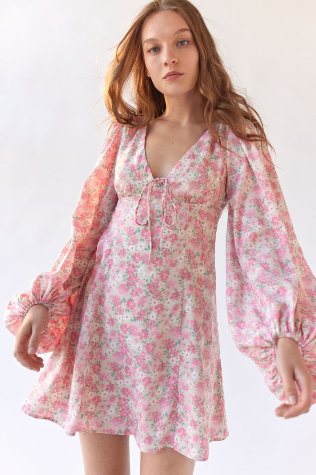 Robe Mini à Manches Longues Floral Kiss The Sky #4