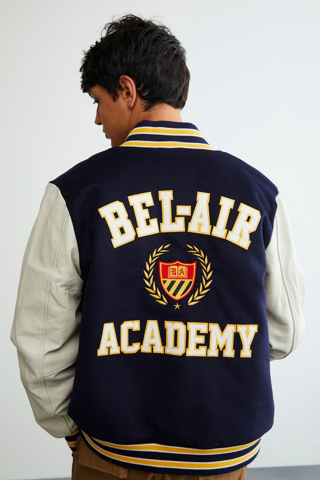 Mitchell Ness X Bel-Air Leather Varsity Jacket Urban Outfitters