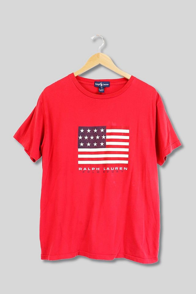 Vintage Polo Ralph Lauren American Flag T Shirt | Urban Outfitters