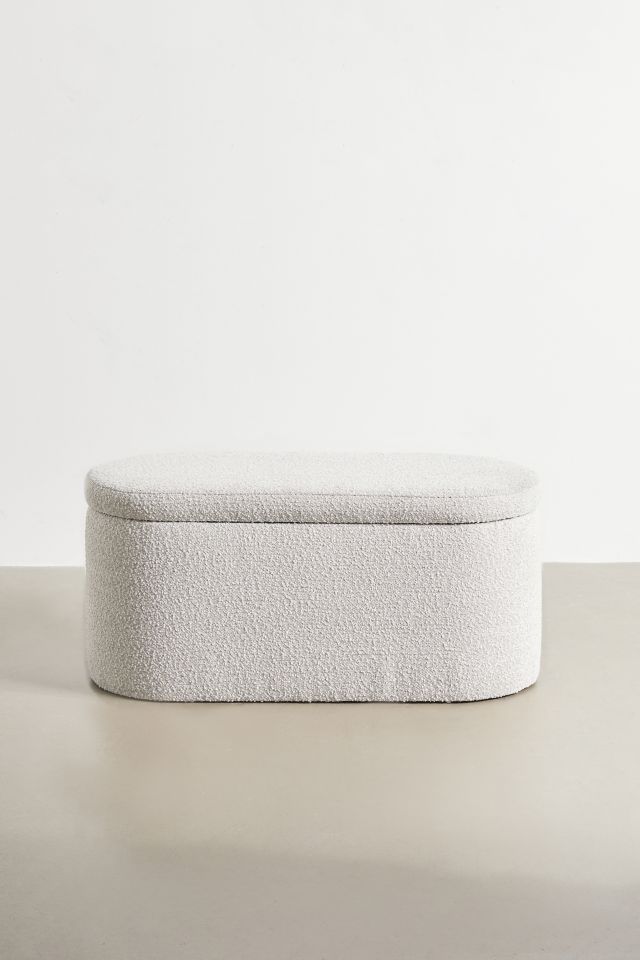 Shae Boucle Storage Bench #1