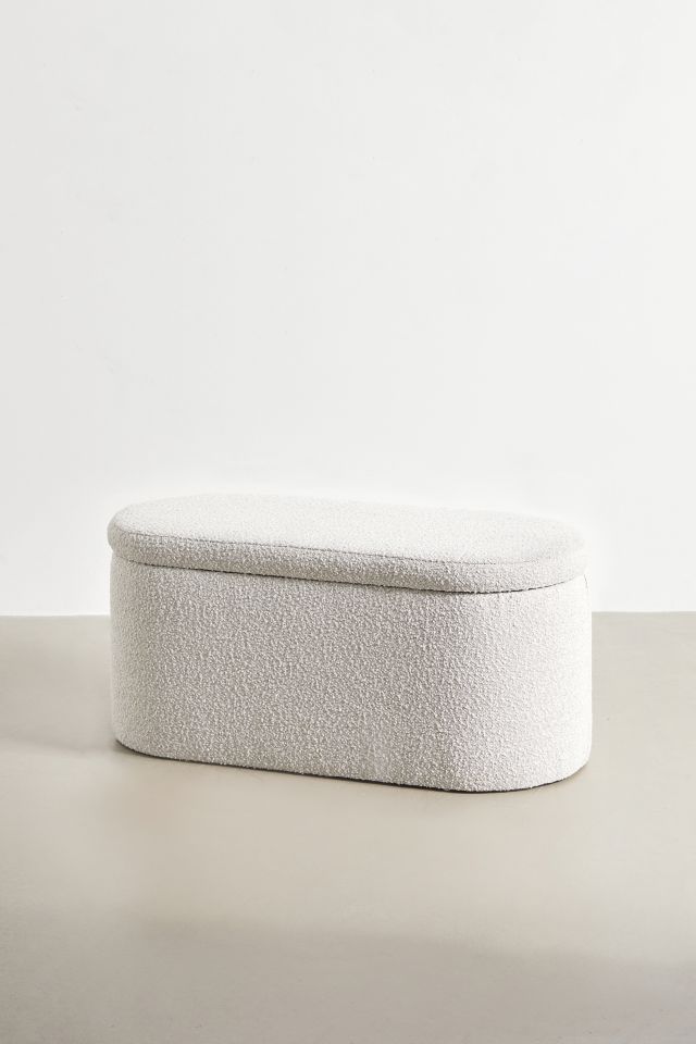 Shae Boucle Storage Bench #2