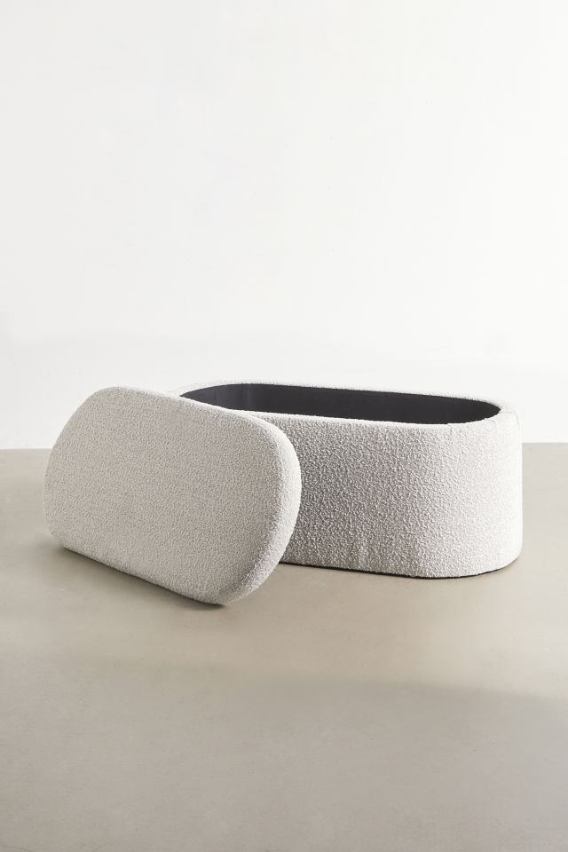 Shae Boucle Storage Bench #3