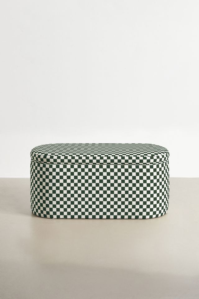 Shae Checkered Storage Bench