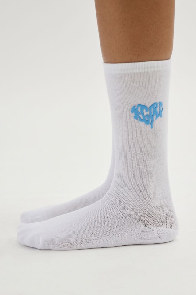 X-girl Dripping Heart Logo Crew Sock | Urban Outfitters