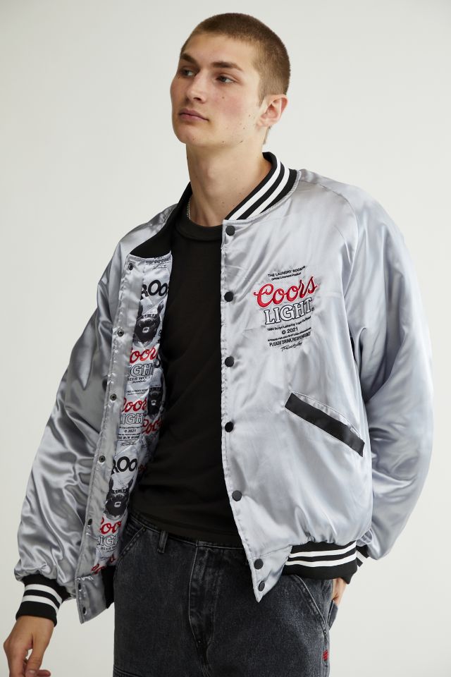 The Laundry Room X Coors Light SAtin Varsity Jacket