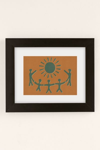 Shop Urban Outfitters Uo Home Sunny Friends Art Print In Modern Black At