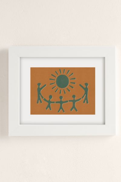 Shop Urban Outfitters Uo Home Sunny Friends Art Print In Modern White At