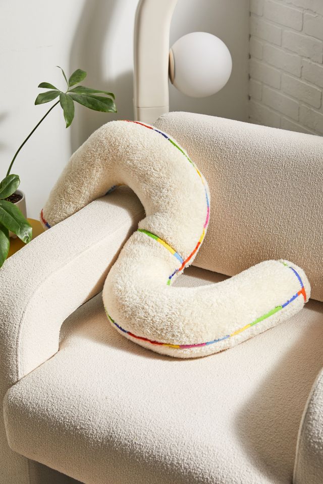 Squiggle Sherpa Throw Pillow Urban Outfitters