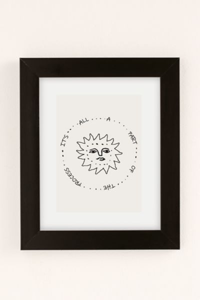 Shop Urban Outfitters Uo Home It's All Part Of The Process Art Print In Black Matte Frame At