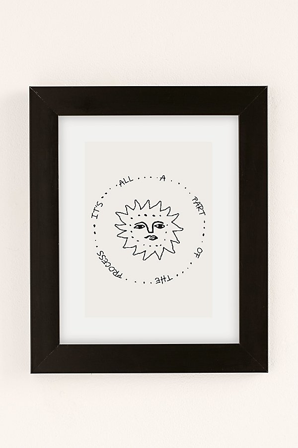 Shop Urban Outfitters Uo Home It's All Part Of The Process Art Print In Modern Black At