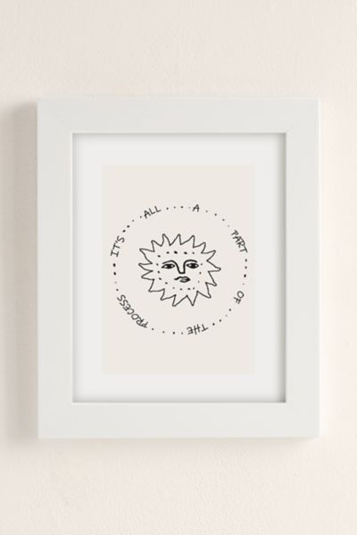 Shop Urban Outfitters Uo Home It's All Part Of The Process Art Print In White Matte Frame At