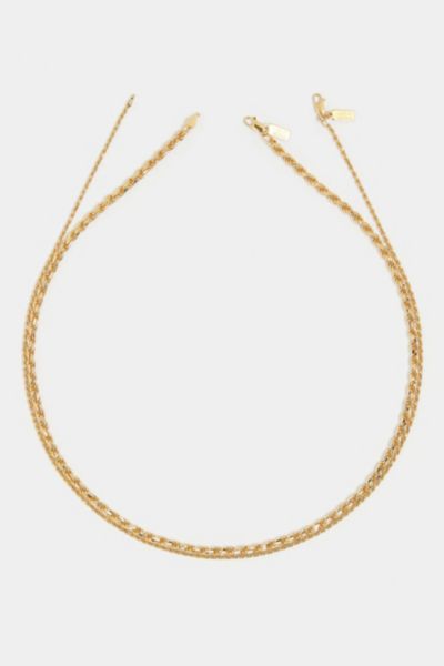 Deux Lions Jewelry Eternal Stack Chains Necklace In Gold, Men's At Urban Outfitters In Gold